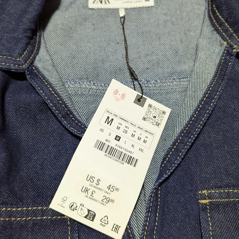Zara Dark Blue Denim Jacket - Picture 2 of 4